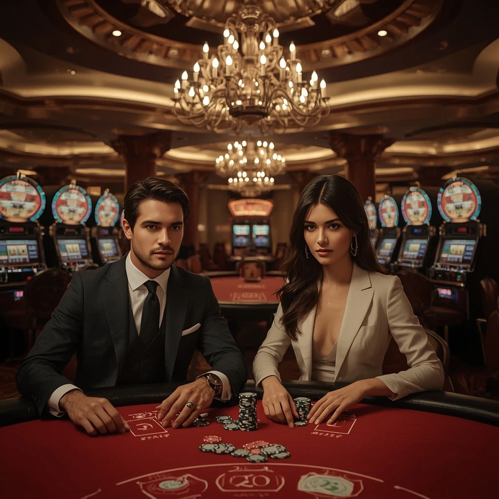 Dos jugadores de póker en CHILLBET CASINO